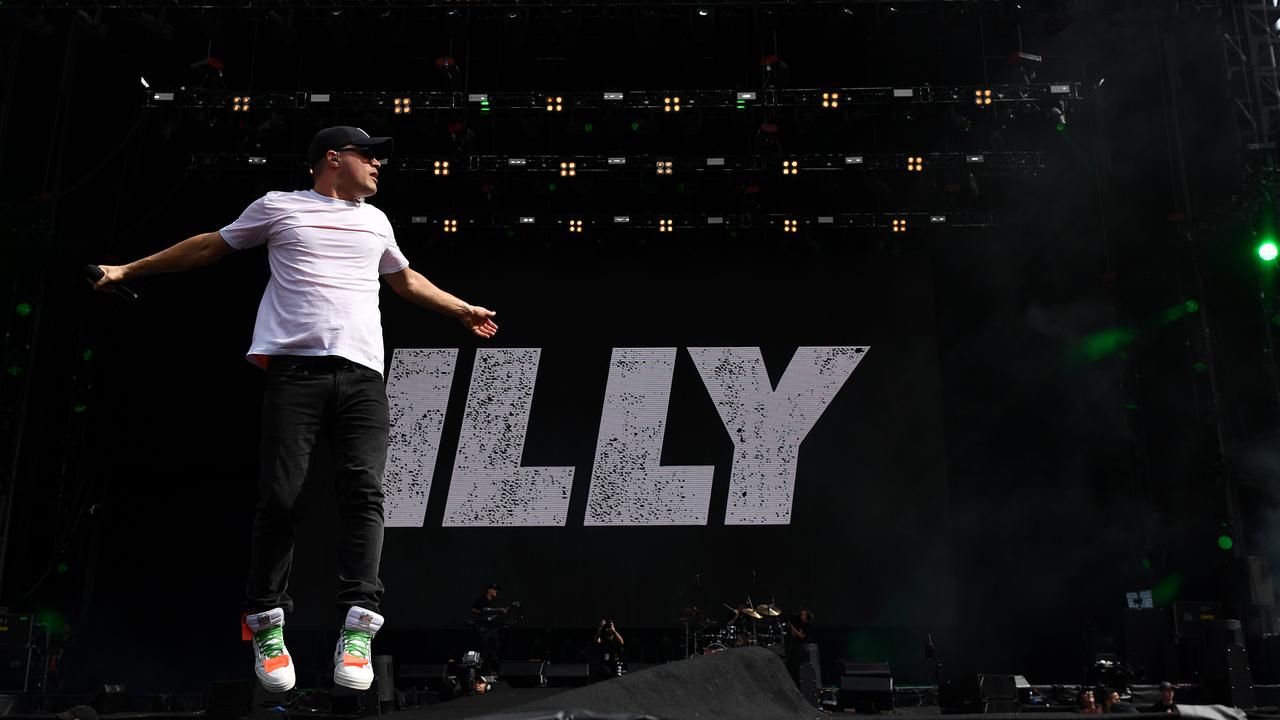 IIly was flying at the Fire Fight Australia bushfire relief concert at ANZ Stadium. Picture: AAP