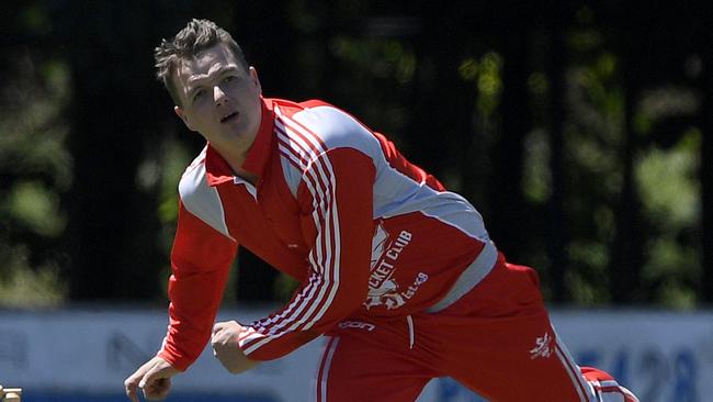 Jarryd Vernon in action during the GDCA cricket match between Gisborne and Romsey in Gisborne, Saturday, Feb. 22, 2020. Picture:Andy Brownbill