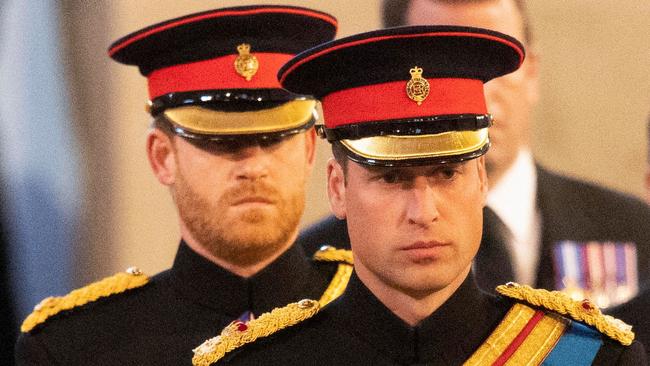 William and Harry were seen together at the late Queen Elizabeth II’s funeral in September 2022. Picture: Ian Vogler/Pool/AFP