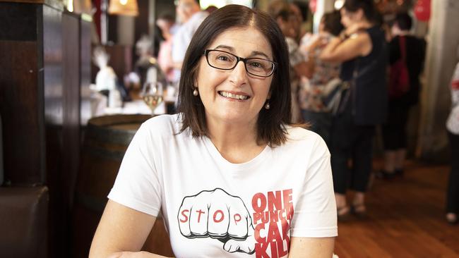 Stop. One Punch Can Kill founder Caterina Politi campaigned for tougher penalties after her son David Cassai’s death in 2012. Picture: Ellen Smith