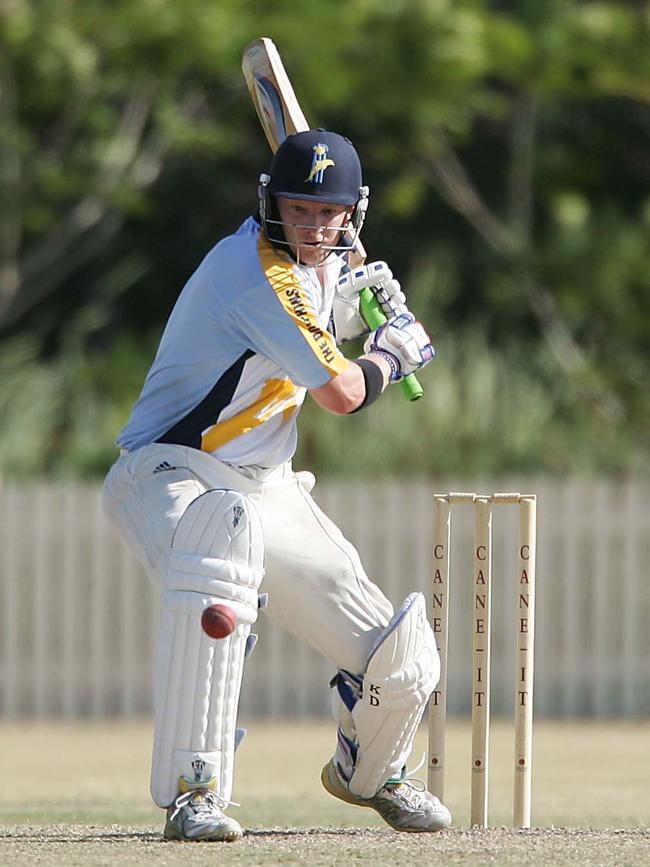 Gold Coast vs. University at Kerrydale Oval Robina. Gold Coast batting. Photo of Andrew Robinson batting.