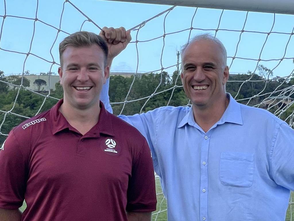 Nigel Dalton announced a $800k funding commitment to the Mackay Football Park. Photo: Fergus Gregg