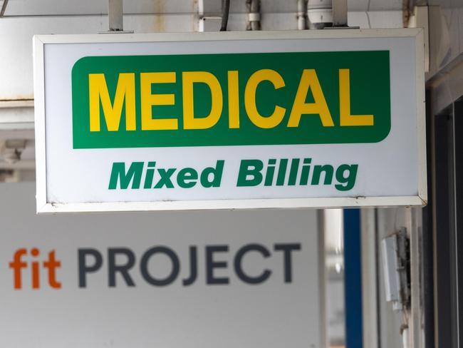 A new report shows the rate of bulk billing offered GP clinics across Australia has fallen, while out-of-pocket fees have risen.Generic medical centre signs. Picture: Jason Edwards