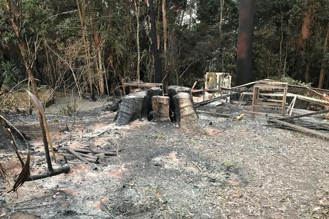 Ruins of Binna Burra Lodge devastated after bushfires in the Gold Coast Hinterland. Photo: Kirstin Payne