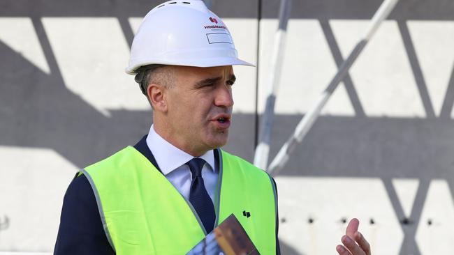 Premier Peter Malinauskas at Findon Technical College’s building site. Image/Russell Millard Photography