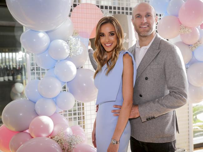 Bec Judd pictured with husband Chris Judd. Picture: Wayne Taylor