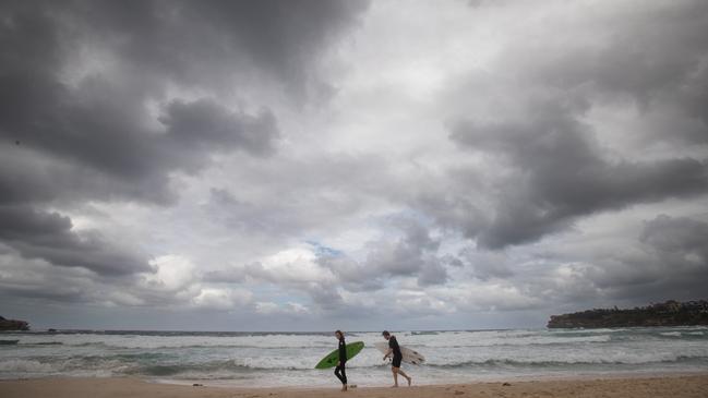 Bondi Beach on September 3. Sunshine in Sydney could be rarer than usual this summer. Picture: Julian Andrews