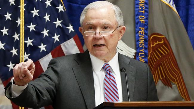 Attorney General Jeff Sessions. Picture: AP