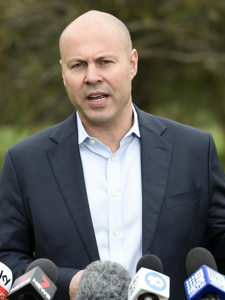 Josh Frydenberg on Monday. Picture: Andrew Henshaw