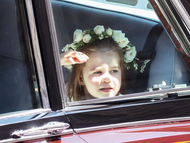 Princess Charlotte and her flower crown.