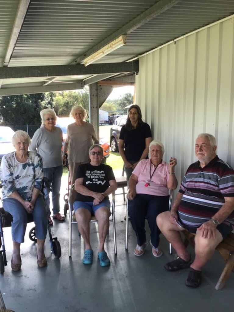 Wongabeena Aged Housing Sarina residents (standing) Lette Owens, Sonja Solli, Val Smith, (seated) Lorraine Wallace, Kathy Mackay, Cath Hutton, and Rod Nunn. Photo: Contributed