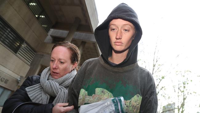 Mali Cooper pictured leaving Surry Hills Police Station on June 28. Picture: David Swift