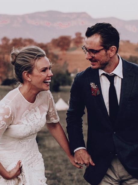 Journalists Edwina Bartholomew and Neil Varcoe married at their holiday homestead Warrambah near Mudgee. Picture: Instagram / Warrambah