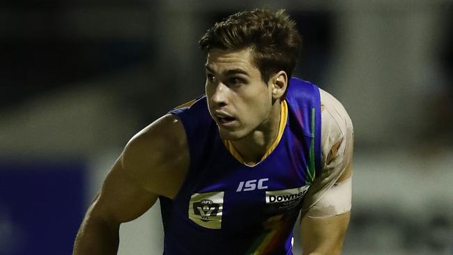 Kallan Dawson is favoured to be North Melbourne’s first pick in the mid-season rookie draft. Picture: AFL Photos