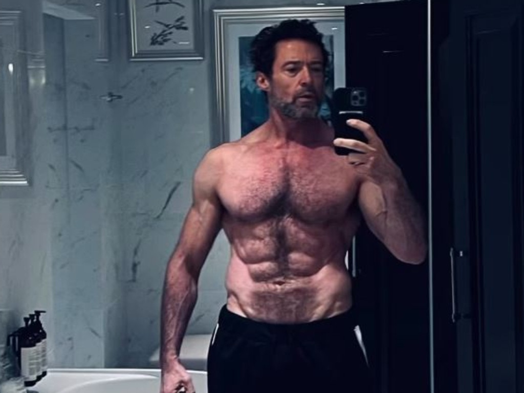 Hugh Jackman showed off his incredible physique in a post to Instagram. Picture: Supplied