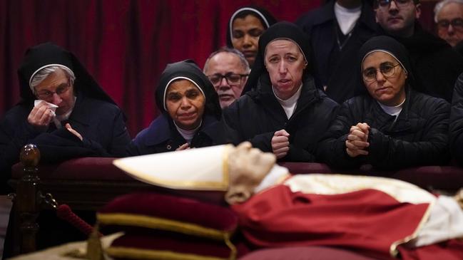 Lying in state at the Vatican. Picture: Getty Images