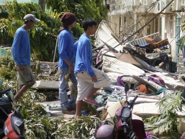 The desolation in Phuket following the Boxing Day tsunami. Picture: Jype Hearps