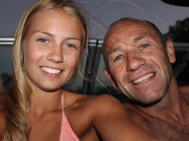 Elyse Knowles and her dad Stu. Picture: Supplied