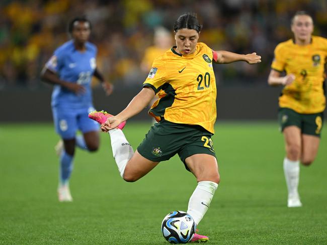 The energy from Sam Kerr’s introduction fuelled a chaotic ten minutes in the second half. Picture: Quinn Rooney/Getty Images