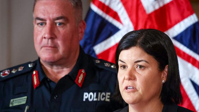 Chief Minister Natasha Fyles described both incidents as “tragic” and said she had spoken to Police Commissioner Michael Murphy in the wake of the two shootings. Photo by DAVID GRAY, AFP