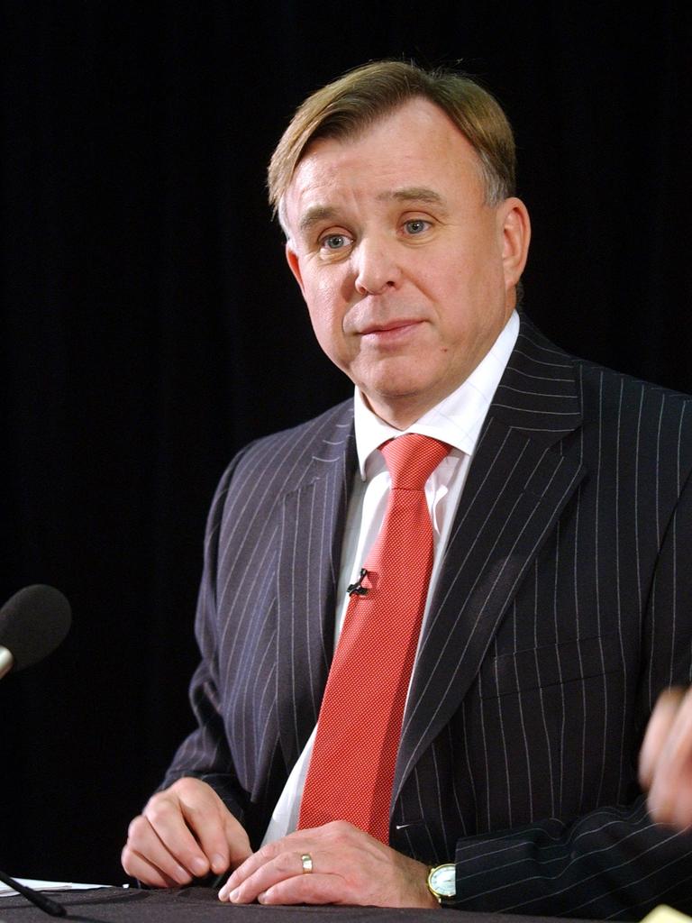 John Stewart at the February 2004 press conference. Picture: AAP