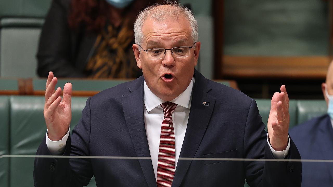 The Prime Minister was asked why Ms Tame was not consulted, before the Special Minister for State detailed a list of interactions with the Australian of the Year. Picture: NCA NewsWire/Gary Ramage