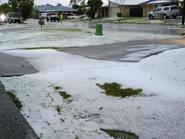 Heavy hailstones recorded at Morayfield.