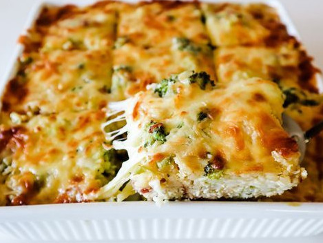 Broccoli cheddar rice bake.