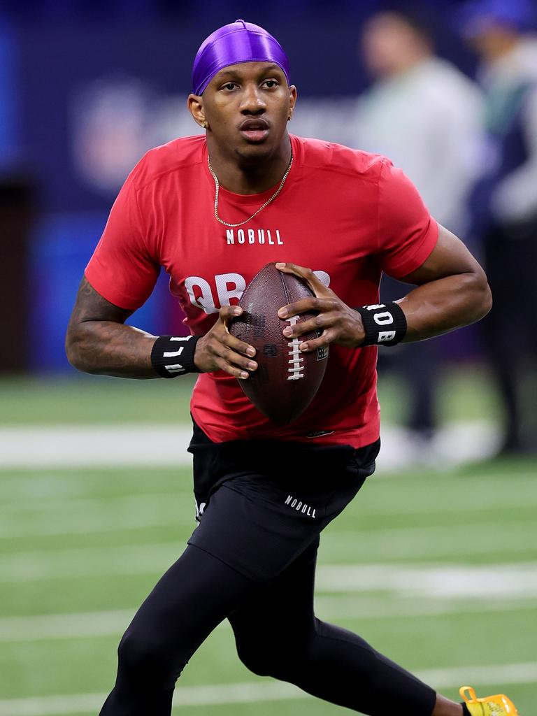 The Atlanta Falcons drafted quarterback Michael Penix Jr. (Photo by Stacy Revere/Getty Images)