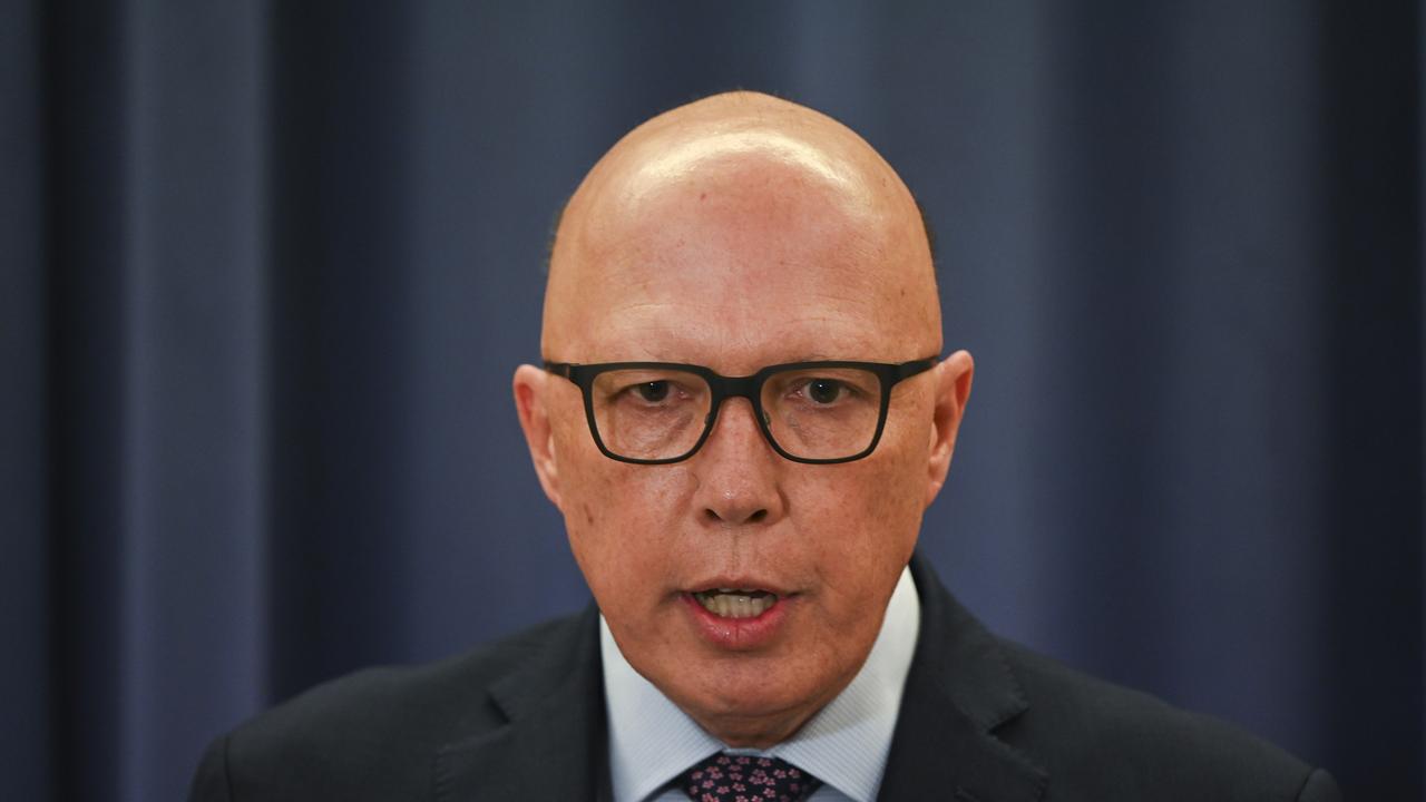 Peter Dutton said further allegations about senator David Van had come to light overnight. Picture: NCA NewsWire / Martin Ollman