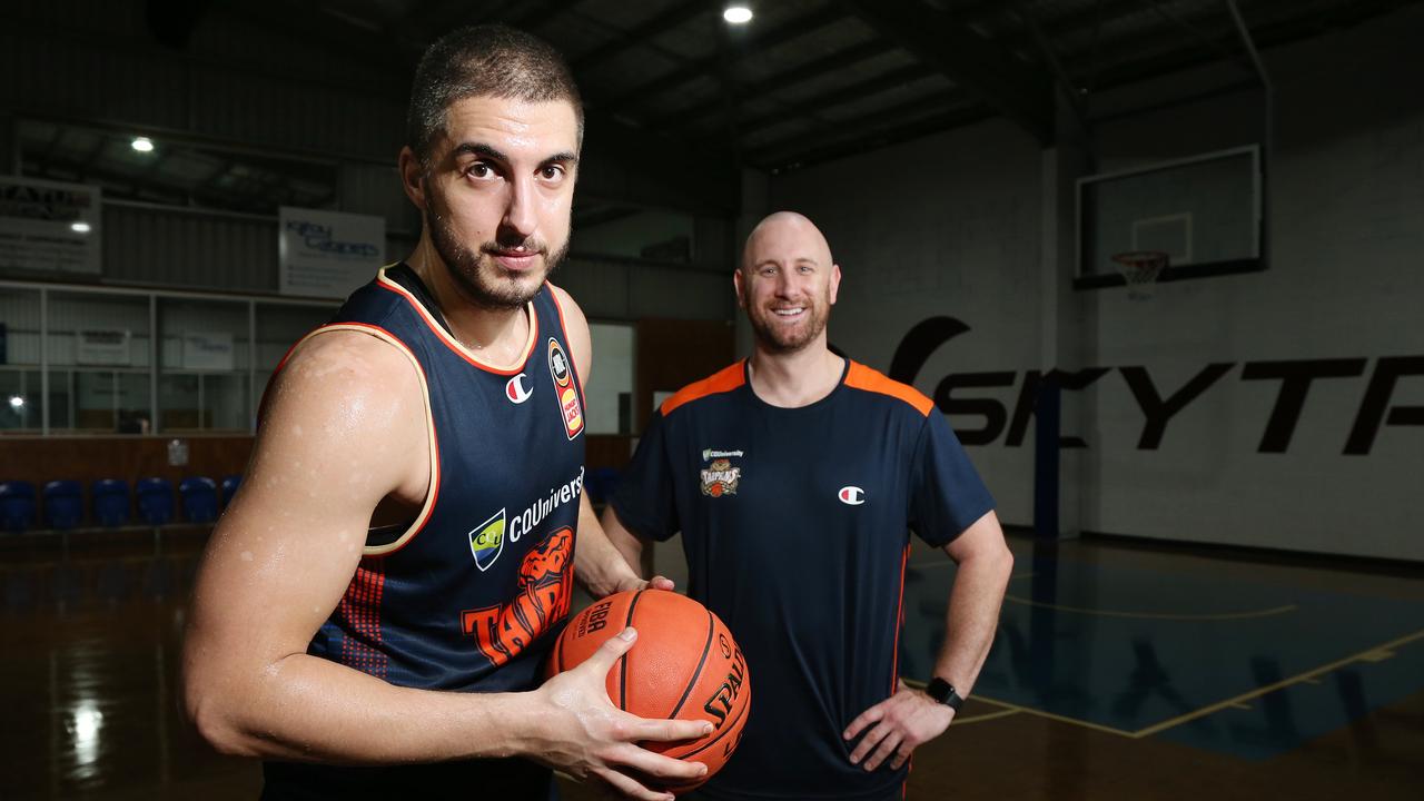 Cairns Taipan player Mirko Djeric has been reunited with Sam Gruggen, the Taipans’ new assistant coach, after he was first coached by him in the under-14s in Bankstown, and were last on the same team with the Townsville Crocs back in 2016. PICTURE: Brendan Radke