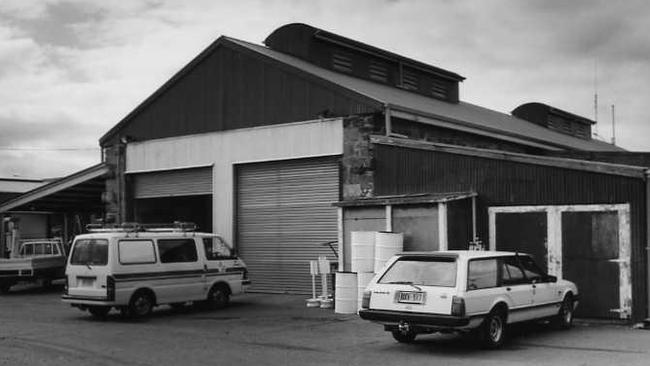 Rear of the former Tram Barn in Prospect, 1993. Picture: Campbell Brodie