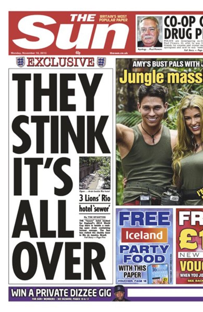 The Sun front page.