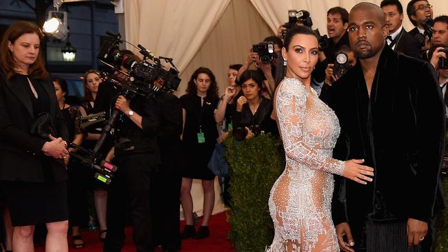 Kim Kardashian West and Kanye West aware guests at the "China: Through The Looking Glass" Costume Institute Benefit Gala at the Metropolitan Museum last year. Picture: Dimitrios Kambouris