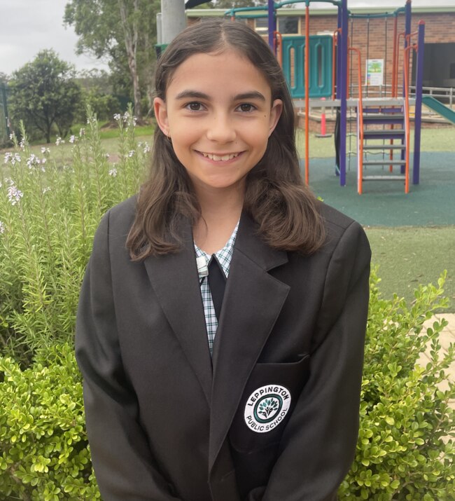 Leppington Public School student Francesca Giovanna Messina.