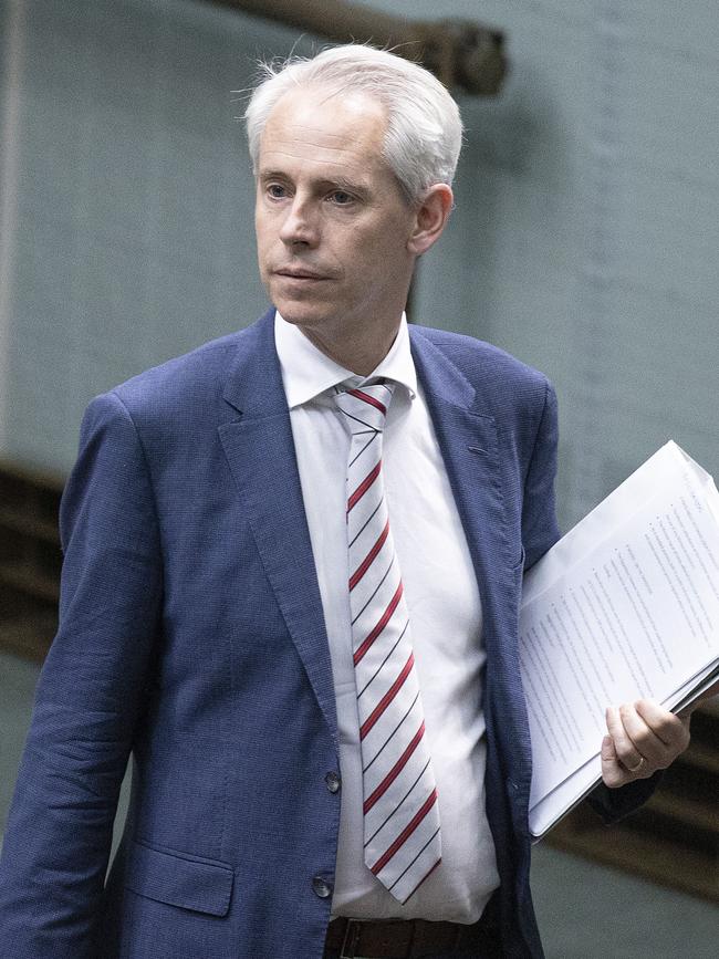 Immigration Minister Andrew Giles in Parliament House, Canberra. Picture: NCA NewsWire / Gary Ramage