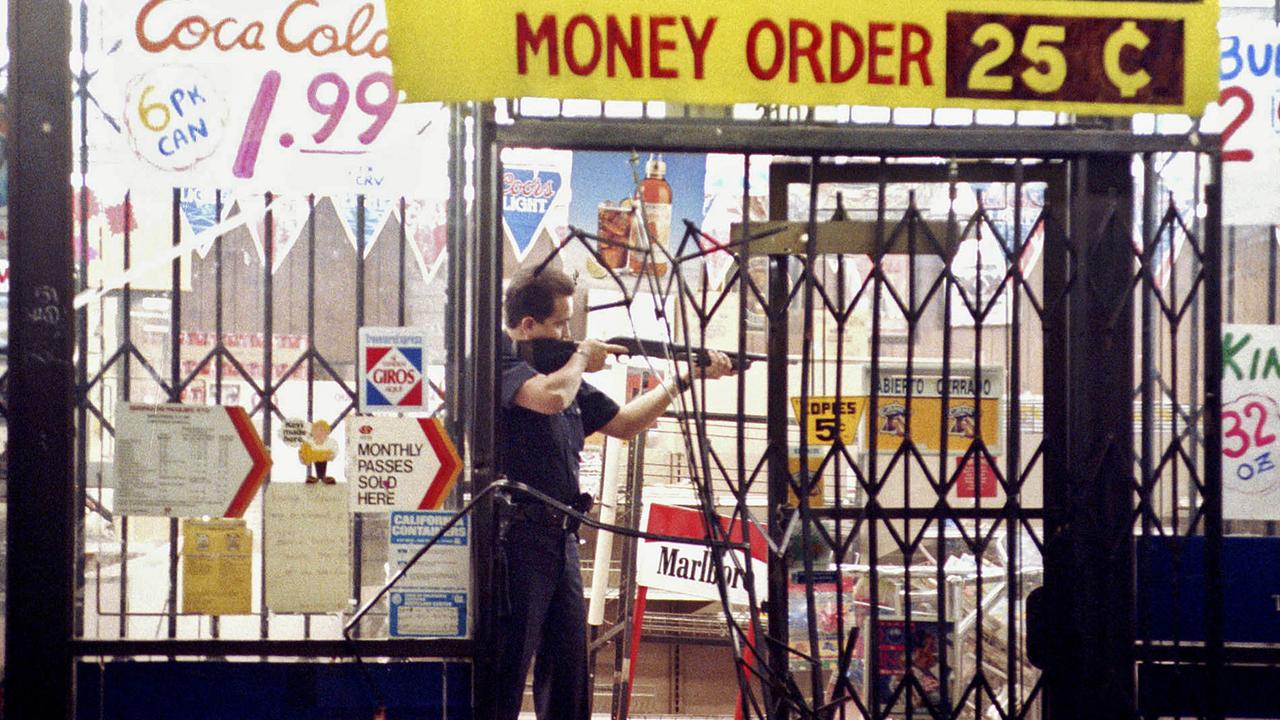 Dozens were killed in the 1992 Los Angeles riots. Picture: John Gaps III/AP