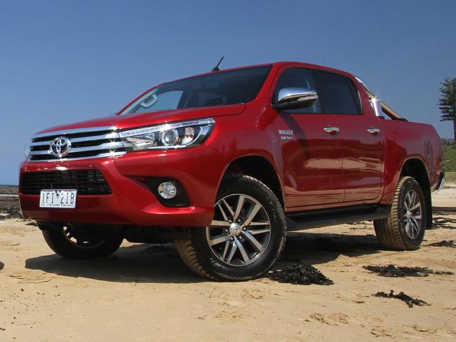 Photos of ute comparison between Toyota HiLux, Ford Ranger and Mazda BT-50, October 2015