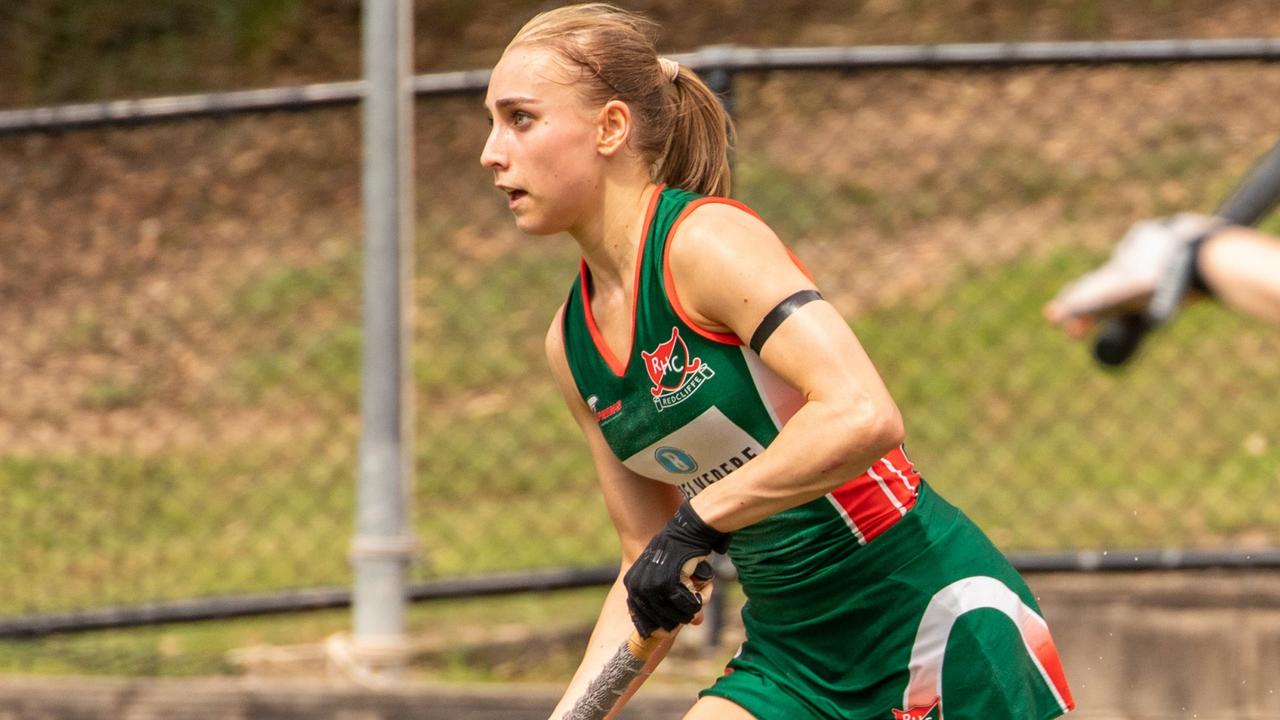 Hannah Cullum-Sanders playing for Redcliffe Leagues in the Brisbane Premier League. Photo: Andrew Blanchard.