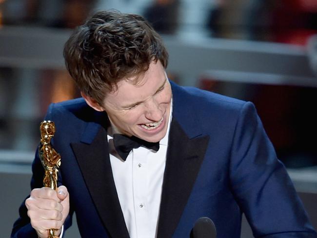 Eddie Redmayne picked up the Best Actor Oscar award for his role in The Theory of Everything.