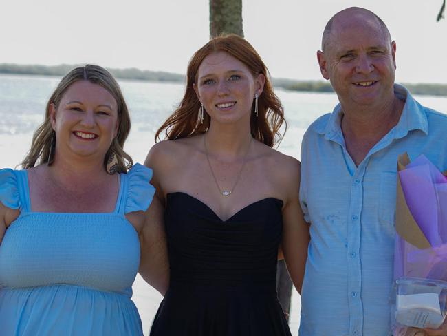 Charlize Zmuda was fatally mauled by a shark in waters off Bribie Island on Monday, February 3, School Formal pictures