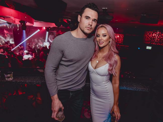 Nathan Howe and Jessika Power at Sin City Nightclub for Gold Coast Bulletin Nightspotting.