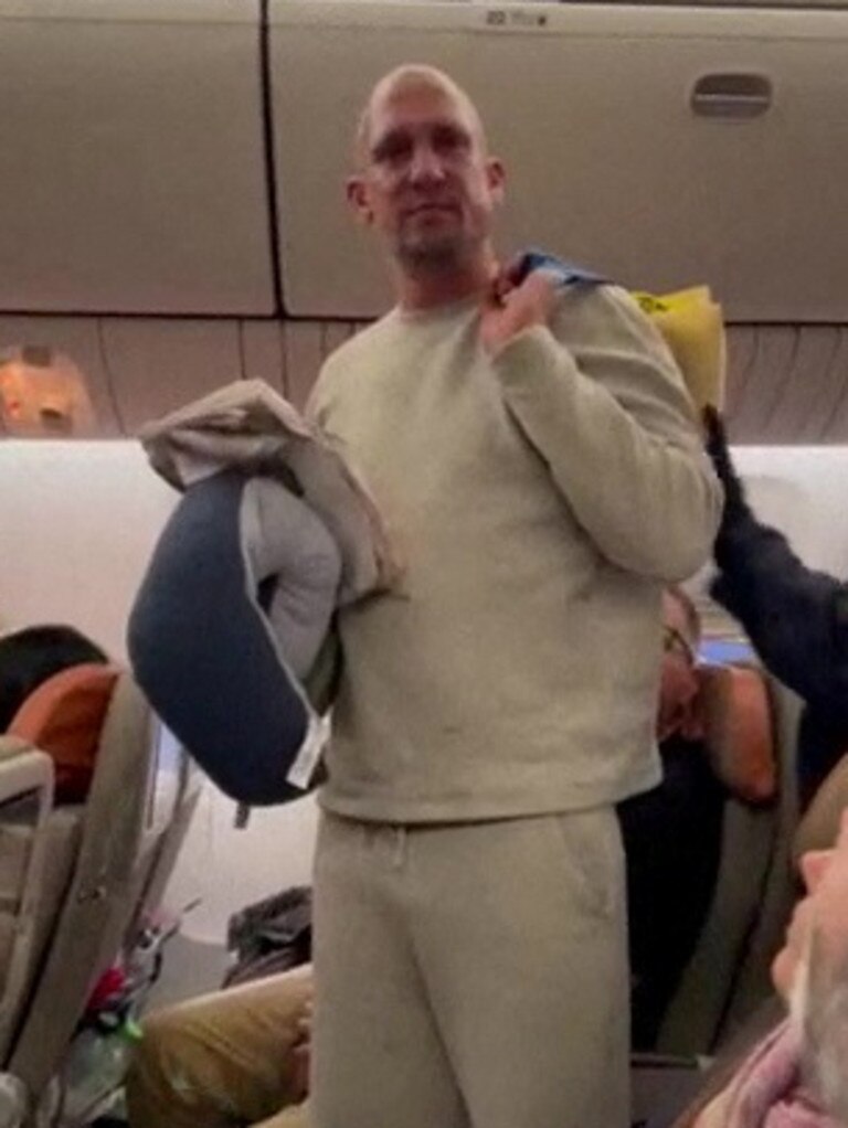 Eva Air said two unruly passengers were restrained on the flight. Picture: SWNS / MEGA