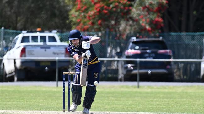 Nathan McCoach made an unbeaten 49 for Highton. Picture: Wes Cusworth.