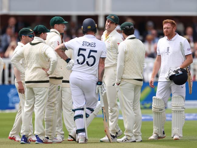 Ben Stokes and Jonny Bairstow were not happy with the dismissal. Picture: Getty Images