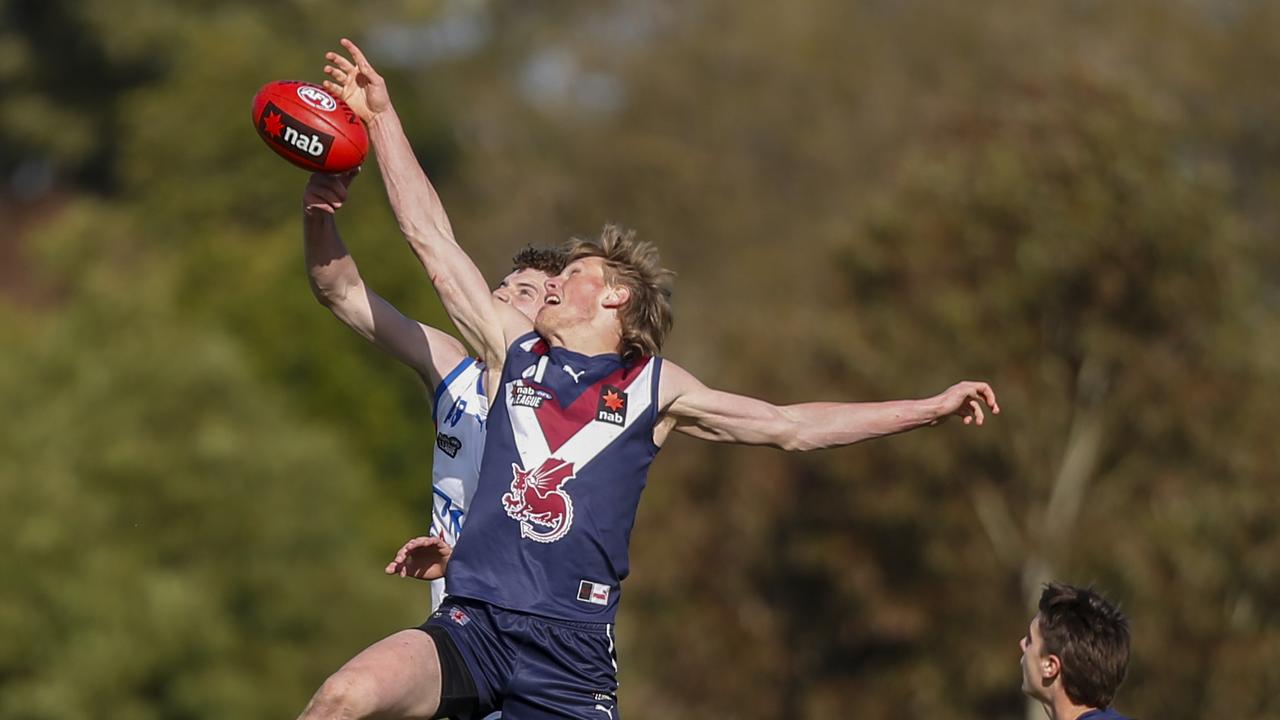 St Kilda selected Dragons ruckman Max Heath in the mid-season rookie draft, but he is continuing his development in the NAB League. Picture: Valeriu Campan