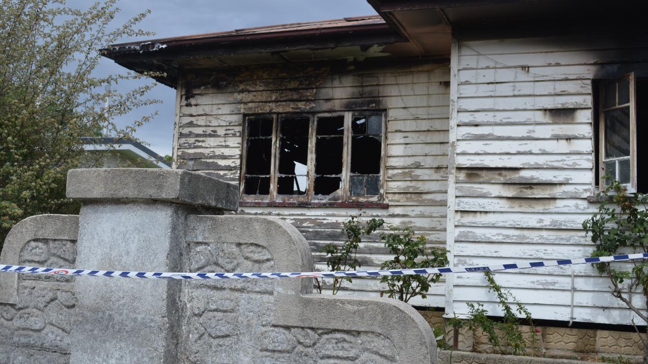 Hillcrest St house destroyed by fire this afternoon.