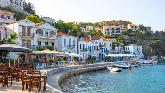 The village of Evdilos on the island of Ikaria in Greece.