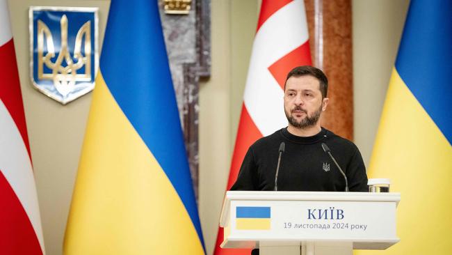 Ukraine's President Volodymyr Zelenskyy issued a stark five-word warning to Vladimir Putin. Picture: AFP