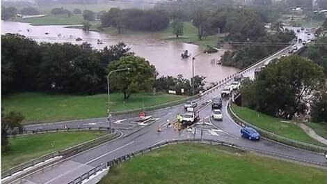 The Mary River is still below Normanby Bridge for now, though the threat of river rises may change this in the coming days according to the weather bureau. Photo: TMR on Facebook